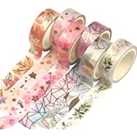 Yubbaex Washi Tape Set cinta adhesiva decorativa Washi Glitter Adhesivo de Cinta Decorativa para DIY Crafts Scrapbooking…